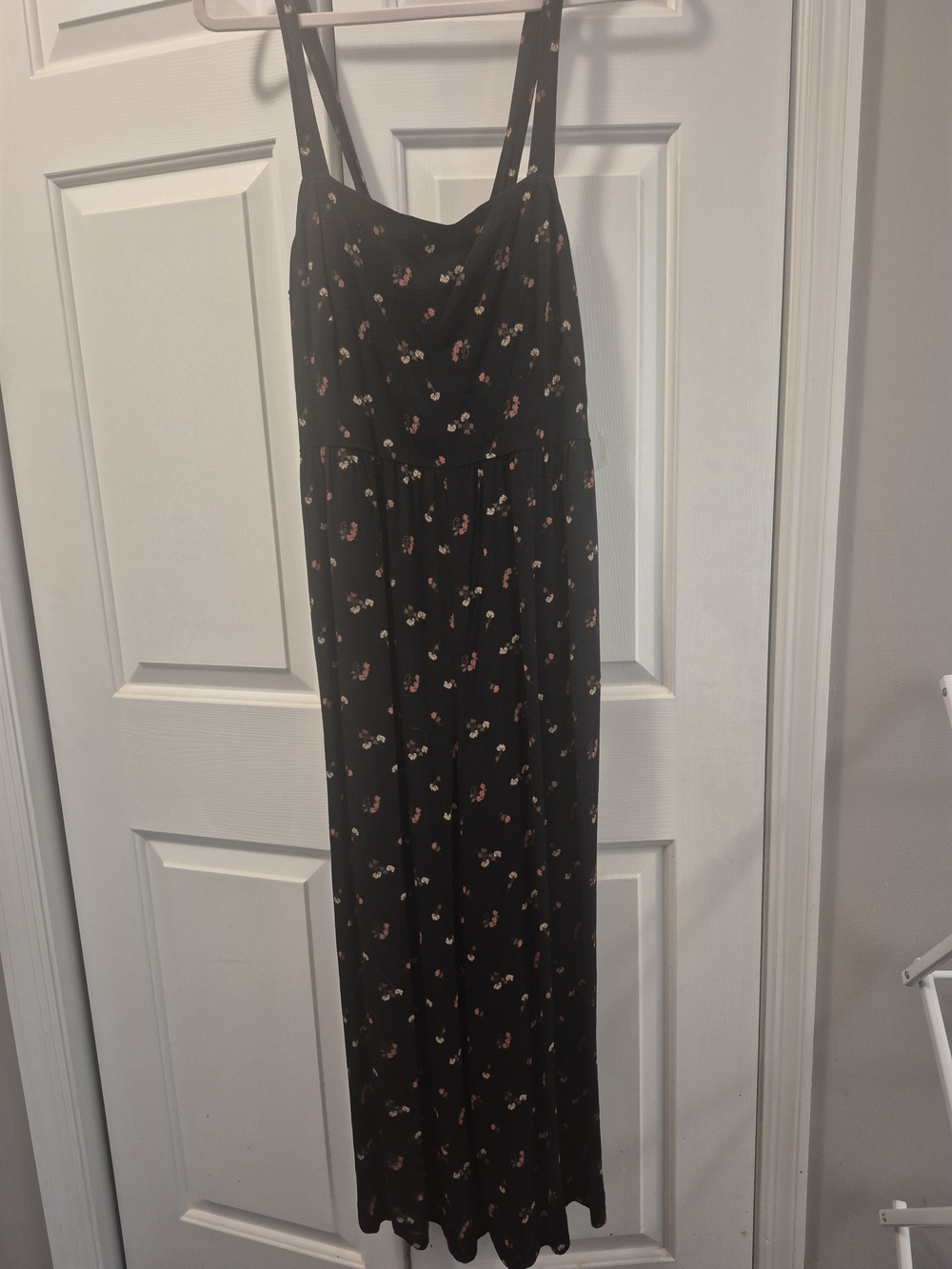 MADEWELL Black Floral Jumpsuit SZ 10